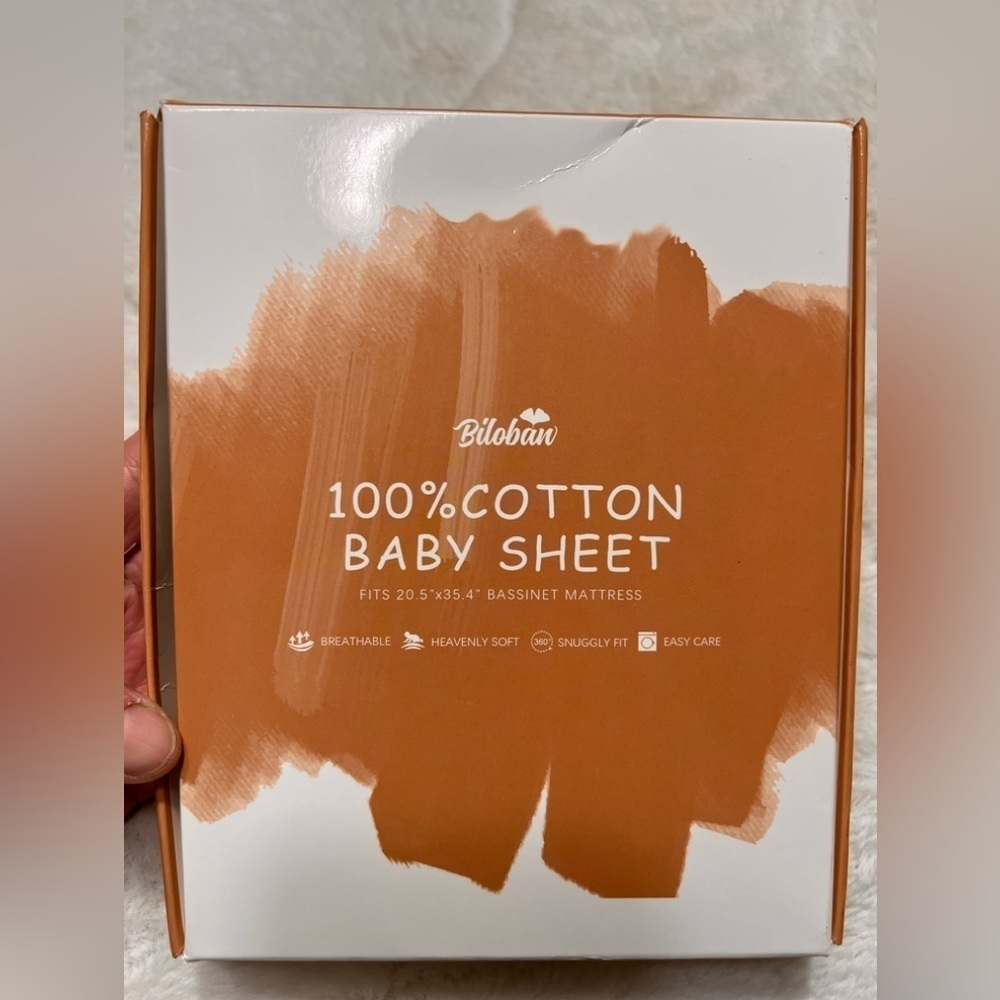 Biloban cotton bassinet fitted sheets pink print